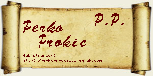 Perko Prokić vizit kartica